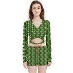 Wowpatterns-export-pattern Velvet Wrap Crop Top and Shorts Set