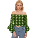 Wowpatterns-export-pattern Off Shoulder Flutter Bell Sleeve Top