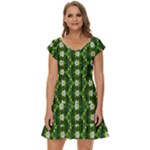 Wowpatterns-export-pattern Short Sleeve Tiered Mini Dress