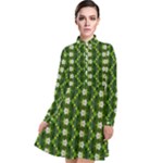 Wowpatterns-export-pattern Long Sleeve Chiffon Shirt Dress
