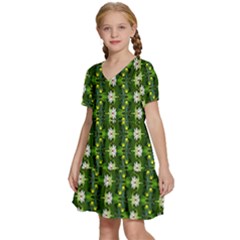 Kids  Short Sleeve Tiered Mini Dress 