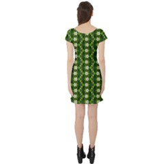 Short Sleeve Skater Dress Back Short Sleeve Skater Dress Back