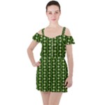 Wowpatterns-export-pattern Ruffle Cut Out Chiffon Playsuit