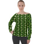 Wowpatterns-export-pattern Off Shoulder Long Sleeve Velour Top