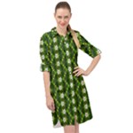 Wowpatterns-export-pattern Long Sleeve Mini Shirt Dress