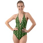 Wowpatterns-export-pattern Halter Cut-Out One Piece Swimsuit
