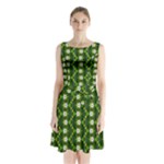 Wowpatterns-export-pattern Sleeveless Waist Tie Chiffon Dress