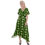 Wowpatterns-export-pattern Cross Front Sharkbite Hem Maxi Dress