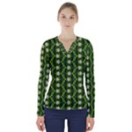 Wowpatterns-export-pattern V-Neck Long Sleeve Top