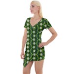 Wowpatterns-export-pattern Short Sleeve Asymmetric Mini Dress