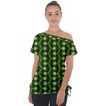Wowpatterns-export-pattern Off Shoulder Tie-Up Tee
