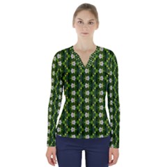 V-Neck Long Sleeve Top 