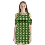 Wowpatterns-export-pattern Shoulder Cutout Velvet One Piece