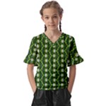 Wowpatterns-export-pattern Kids  V-Neck Horn Sleeve Blouse