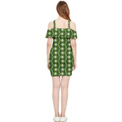 Shoulder Frill Bodycon Summer Dress 