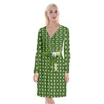 Wowpatterns-export-pattern Long Sleeve Velvet Front Wrap Dress