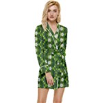 Wowpatterns-export-pattern Long Sleeve Satin Robe