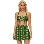 Wowpatterns-export-pattern Vintage Style Bikini Top and Skirt Set 