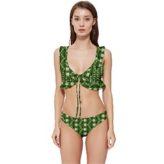 Low Cut Ruffle Edge Bikini Set 