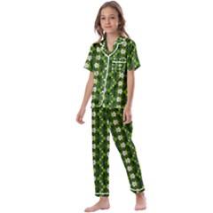 Kids  Satin Short Sleeve Pajamas Set 