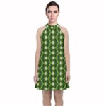 Wowpatterns-export-pattern Velvet Halter Neckline Dress 