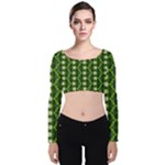 Wowpatterns-export-pattern Velvet Long Sleeve Crop Top