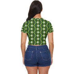 Side Button Cropped T-Shirt 