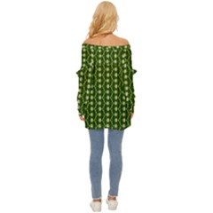 Off Shoulder Chiffon Pocket Shirt 