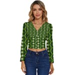Wowpatterns-export-pattern Long Sleeve V-Neck Top