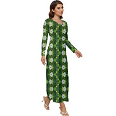 Long Sleeve Longline Maxi Dress 