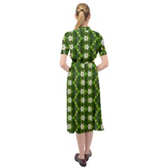 Keyhole Neckline Chiffon Dress 