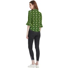 Loose Horn Sleeve Chiffon Blouse 
