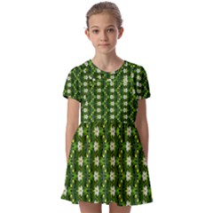 Kids  Short Sleeve Pinafore Style Dress 