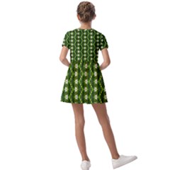 Kids  Short Sleeve Pinafore Style Dress 