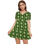 Wowpatterns-export-pattern Tiered Short Sleeve Babydoll Dress