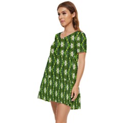 Tiered Short Sleeve Babydoll Dress 