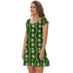 Short Sleeve Tiered Mini Dress 
