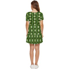 Tiered Short Sleeve Babydoll Dress 