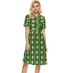 Button Top Knee Length Dress 
