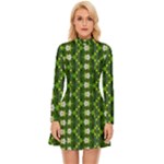 Wowpatterns-export-pattern Long Sleeve Velour Longline Dress