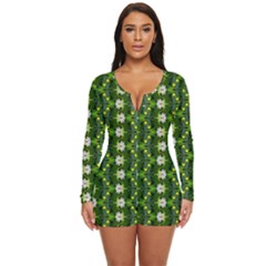 Long Sleeve Boyleg Swimsuit 