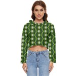 Wowpatterns-export-pattern Women s Lightweight Cropped Hoodie
