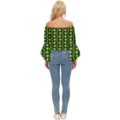 Off Shoulder Flutter Bell Sleeve Top 