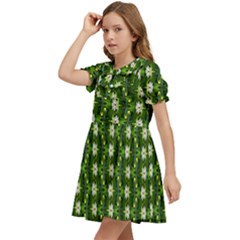Kids  Bow Tie Puff Sleeve Dress 