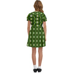 Kids  Bow Tie Puff Sleeve Dress 