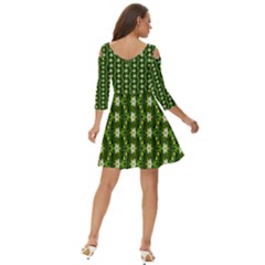 Shoulder Cut Out Zip Up Dress 