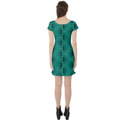 Short Sleeve Skater Dress Back Short Sleeve Skater Dress Back