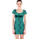 Peacock #4 Short Sleeve Bodycon Dress