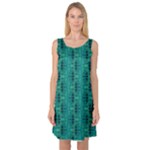 Peacock #4 Sleeveless Satin Nightdress