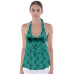 Peacock #4 Babydoll Tankini Top